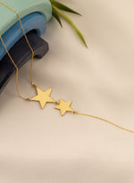 925 Sterling Silver Double Star Necklace
