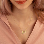 925 Sterling Silver Double Name Crown Necklace