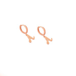 925 Sterling Silver Initial Earring