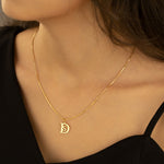 925 Sterling Silver Double Initial Necklace (Zi̇nci̇ri̇ Cs40005)