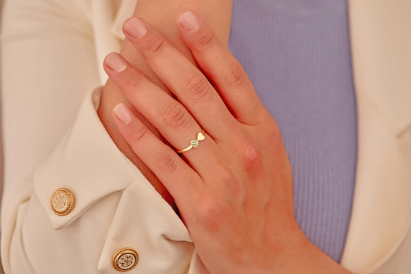 925 Sterling Silver Bow Ring