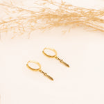 925 Sterling Silver Hoop Blade Earrings