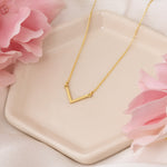 925 Sterling Silver V Necklace
