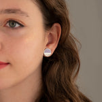 925 Sterling Silver Two Colours Round Threader Earrings