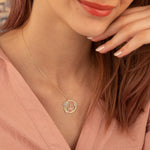 925 Sterling Silver Enamel Flower Cat Necklace
