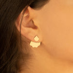 925 Sterling Silver Sea Shell Ear Jacket Earring