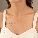 925 Sterling Silver Dog Head And Name Necklace