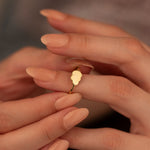 925 Sterling Silver 14K Solid Gold Cloud Ring