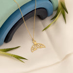 925 Sterling Silver Whale Tail Necklace