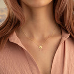 925 Sterling Silver Minimalist Daisy Necklace