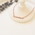925 Sterling Silver Tag Necklace With Paperclip Chain