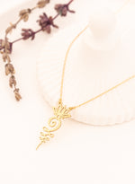 925 Sterling Silver Lotus Unalome New Necklace