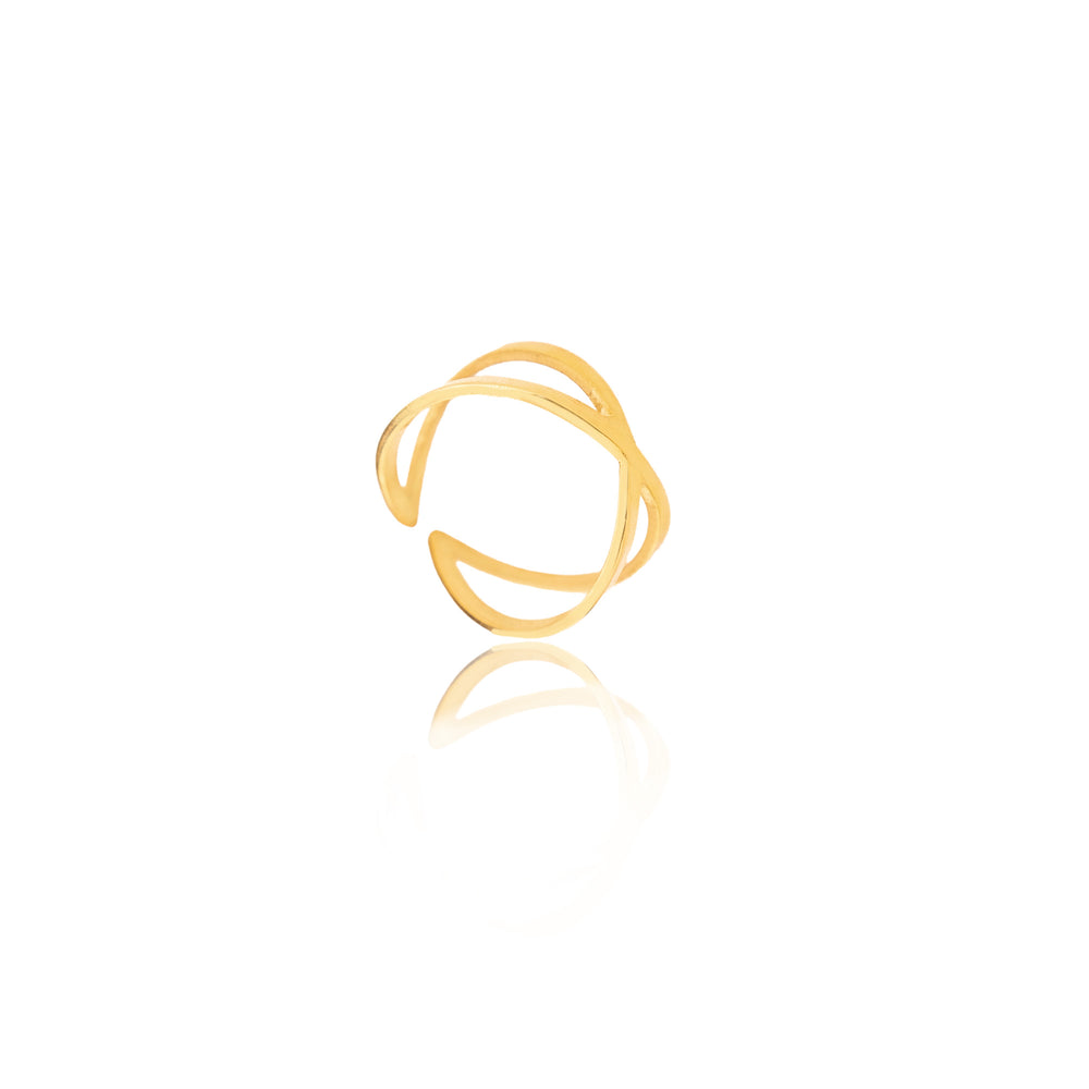 925 Sterling Silver Cross Adjustable Ring