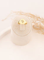 925 Sterling Silver Square Birthflower Ring