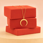 925 Sterling Silver Crescent Moon Necklace