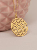 925 Sterling Silver Yaşam Çi̇çeği̇ Necklace