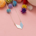 925 Sterling Silver Enamel Arrow Shape Necklace