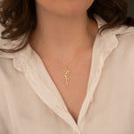 925 Sterling Silver Birth Flower Name Necklace Vertical