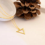 925 Sterling Silver Ters Üçgen Necklace