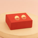 925 Sterling Silver Geometric Round Earrings