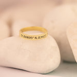 925 Sterling Silver Coordinates Ring