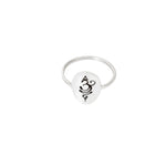 925 Sterling Silver Yoga Symbol Tiny Gold Ring