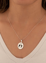 925 Sterling Silver Footprint Necklace