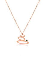 925 Sterling Silver Mounted Three Stone Necklace