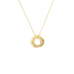 925 Sterling Silver Personalized Circles Necklace 2 Hoop