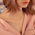 925 Sterling Silver Enamel Butterfly Necklace