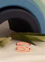 925 Sterling Silver Double X Ring