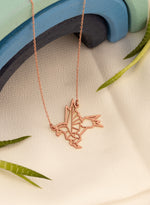925 Sterling Silver Origami Pegasus Necklace