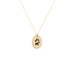 925 Sterling Silver Round Circle Plaka Köpek Pati̇si̇