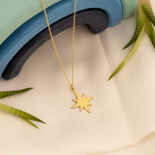 925 Sterling Silver Pole Star Necklace