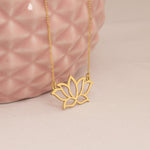 925 Sterling Silver Lotus Flower Necklace
