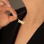 925 Sterling Silver Personalized Melting Custom Name Necklace