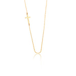 925 Sterling Silver Sideways Cross Necklace