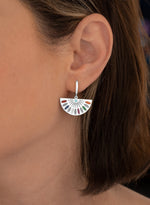 925 Sterling Silver Enamel African Earrings