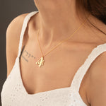 925 Sterling Silver Spider And Web With Initial Necklace