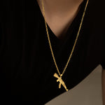 925 Sterling Silver Force Chain Gun Pendant