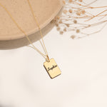 925 Sterling Silver Personalized Bar Tag Name Necklace