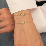 925 Sterling Silver Birth Flower Bracelet,
