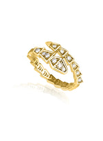 925 Sterling Silver Sıralı Üçgen Şeklinde Yılan Ring