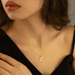 925 Sterling Silver Double Initial Necklace (Zi̇nci̇ri̇ Cs40005)