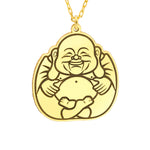 925 Sterling Silver Laughing Buddha Pendant