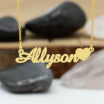 925 Sterling Silver Personalized Name Necklace With Snowflake