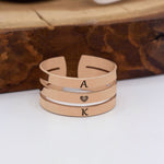 925 Sterling Silver Personalized Three Name Ring