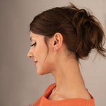 925 Sterling Silver Diamond Shape Ear Jacket Earrings