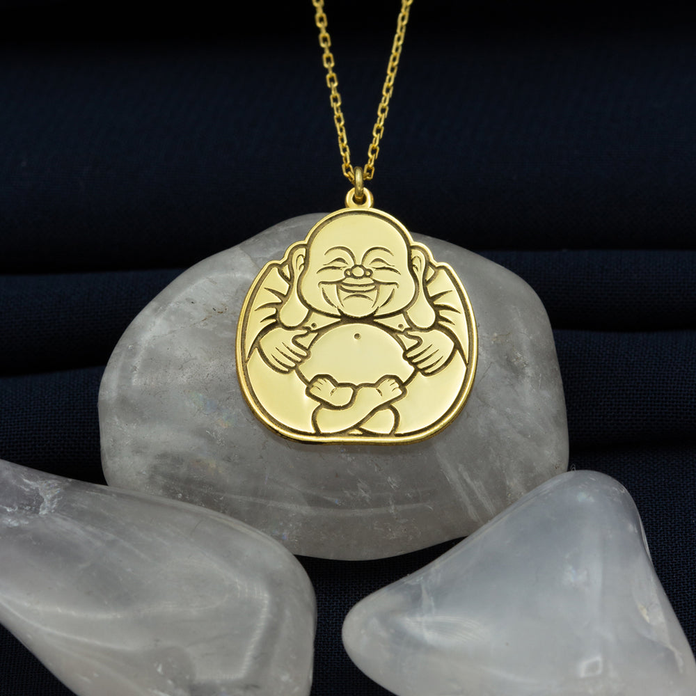 925 Sterling Silver Laughing Buddha Pendant