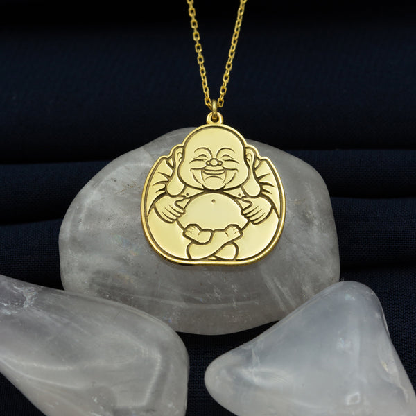 925 Sterling Silver Laughing Buddha Pendant